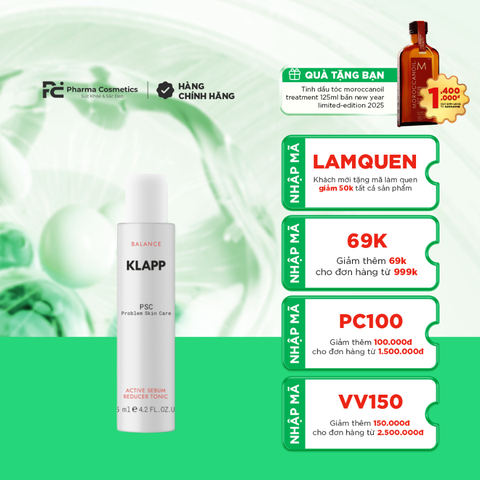 KLAPP PSC ACTIVE SEBUM REDUCER TONIC / TINH CHẤT KIỂM SOÁT DẦU NHỜN