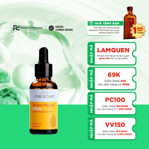 PURE & CARE 2% BHA / TINH CHẤT TRỊ MỤN, SE KHÍT LỖ CHÂN LÔNG