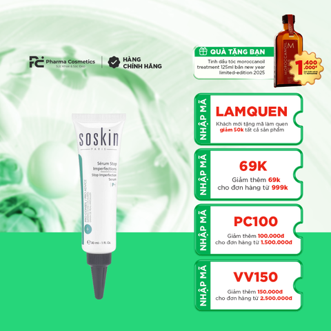 SOSKIN STOP IMPERFECTION SERUM / SERUM ĐẶC TRỊ MỤN