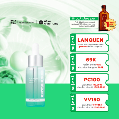 DERMALOGICA AGE BRIGHT CLEARING SERUM: Tinh Chất Làm Sáng & Ngăn Ngừa Lão Hóa Cho Da Mụn