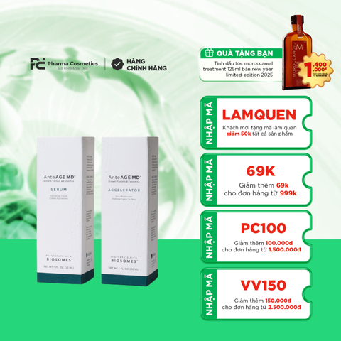 ANTEAGE MD BIOSOME SYSTEM / BỘ ĐÔI SẢN PHẨM KHÁNG VIÊM, TRẺ HÓA VÀ PHỤC HỒI DA 