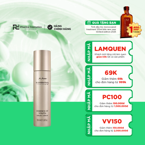 M. ASAM® RESVERATROL PREMIUM NT50 ESSENCE OF YOUTH SERUM 30ML / TINH CHẤT NÂNG CƠ VÀ TRẺ HÓA DA CHUYÊN SÂU 