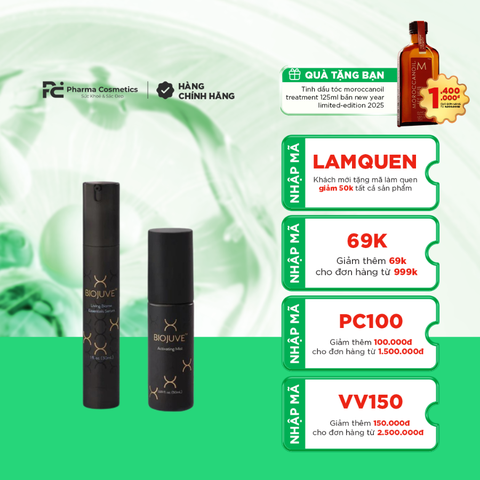 BIOJUVE LIVING BIOME ESSENTIAL DUO / BỘ ĐÔI TRẺ HOÁ DA SINH HỌC: LIVING BIOME ESSENTIAL SERUM & ACTIVATING MIST