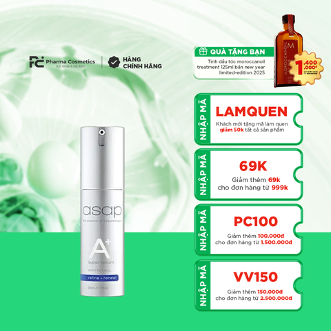 ASAP SUPER A+ SERUM: Tái Tạo Chuyên Sâu, Chống Lão Hóa & Cải Thiện Kết Cấu Da