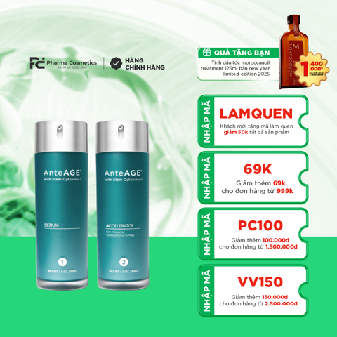 ANTEAGE PRO SYSTEM / BỘ ĐÔI SẢN PHẨM CHỐNG OXY HÓA, PHỤC HỒI HÀNG RÀO BẢO VỆ DA, DƯỠNG ẨM, GIẢM VIÊM, LÀM DỊU, NGĂN NGỪA SẸO CHUYÊN SÂU  