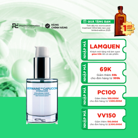 GERMAINE DE CAPUCCINI HYDRACURE HYALURONIC FORCE / TINH CHẤT CẤP NƯỚC PHÂN TỬ CAO