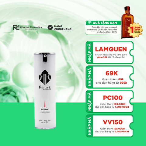 REJUVE REFINE HYDROCREAM (50ML)/ KEM CẤP ẨM CHO DA DẦU/DA MỤN REJUVE REFINE HYDROCREAM (50ML)