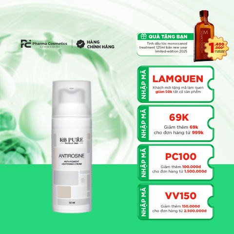 KB PURE ANTIROSINE CREAM: Kem Dưỡng Giúp Da Sáng Đều Màu & Chống Oxy Hóa Hiệu Quả (Dành cho Da Khô)