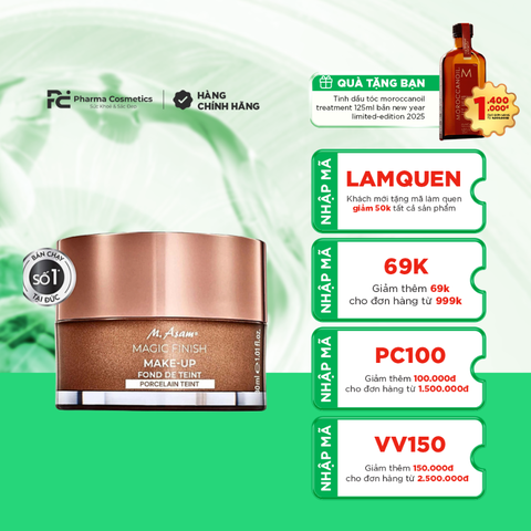 M. ASAM® MAGIC FINISH MAKE-UP MOUSSE 30ML / KEM NỀN MÂY 4 TRONG 1 TONE TỰ NHIÊN 