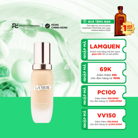 LA MER THE SOFT FLUID LONG WEAR FOUNDATION SPF 20 / KEM NỀN DẠNG LỎNG MỀM LÂU TRÔI PHỔ RỘNG SPF20