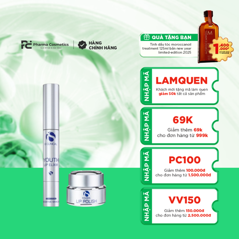 IS CLINICAL LIP DUO/ TẨY TẾ BÀO CHẾT VÀ DƯỠNG MÔI HỒNG XINH IS CLINICAL LIP DUO
