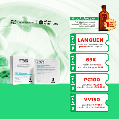 CIVASAN CALMAR EMBOSSING SHEET / MẶT NẠ LÀM DỊU VÀ PHỤC HỒI DA TỨC THÌ 