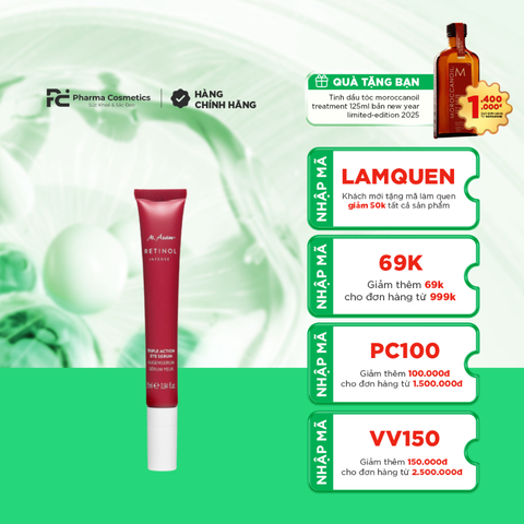 M. ASAM® RETINOL INTENSE TRIPLE ACTION EYE SERUM 25ML / TINH CHẤT GIẢM NHĂN VÀ CHỐNG LÃO HÓA VÙNG MẮT 