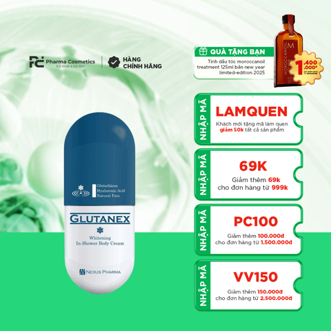 NEXUS PHARMA GLUTANEX WHITENING IN-SHOWER BODY CREAM / KEM DƯỠNG THỂ