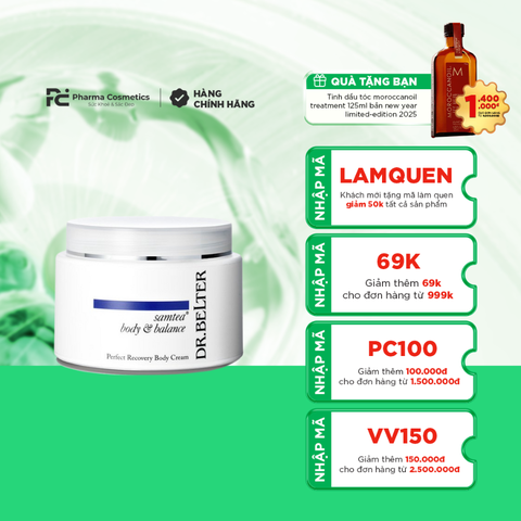 DR.BELTER SAMTEA PERFECT RECOVERY BODY CREAM/ KEM DƯỠNG THỂ PHỤC HỒI, SĂN CHẮC DA DR.BELTER SAMTEA PERFECT RECOVERY BODY CREAM