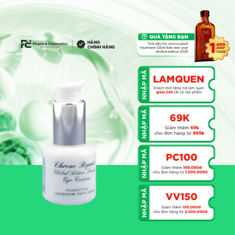 METHODE PHYSIODERMIE GLOBAL ACTION SERUM EYE CONTOUR/ SERUM ĐIỀU TRỊ THÂM, BỌNG, XÓA NHĂN, SỤP MÍ VÀ TÁI TẠO DA VÙNG MẮT GLOBAL ACTION SERUM EYE CONTOUR