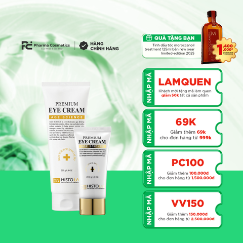 HISTOLAB PREMIUM EYE CREAM / KEM MẮT GIÚP GIẢM VẾT CHÂN CHIM, DƯỠNG ẨM VÀ CHỐNG LÃO HOÁ VÙNG DA MẮT (50g)