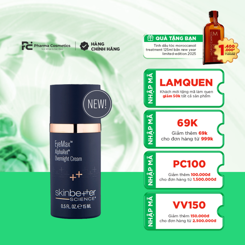SKINBETTER EYEMAX ALPHARET OVERNIGHT CREAM / KEM DƯỠNG GIẢM NẾP NHĂN VÀ THÂM NÁM Ở VÙNG DA QUANH MẮT