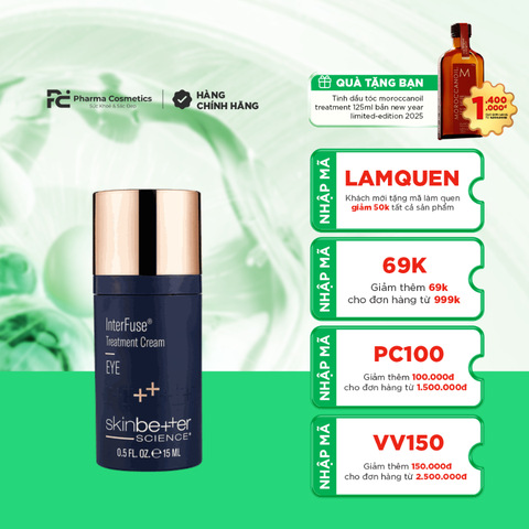 SKINBETTER INTERFUSE TREATMENT CREAM EYE / KEM MẮT GIẢM NHĂN, BỌNG VÀ THÂM