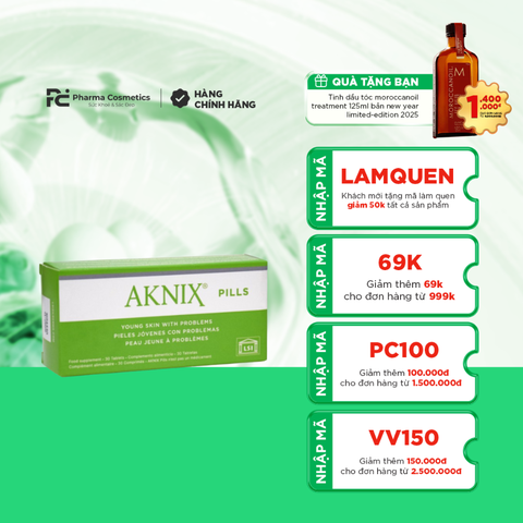 LSI AKNIX PILLS - ACNE-PRONE SKIN – BOX OF 30 TABLETS / VIÊN UỐNG TRỊ MỤN 