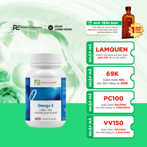 NZ PURE HEALTH OMEGA 3 / VIÊN UỐNG BỔ MẮT