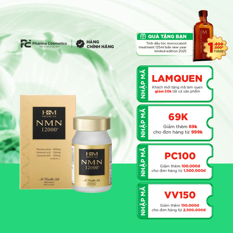 NMN+ 12000 PLUS AISHODO / VIÊN UỐNG TRẺ HÓA DA