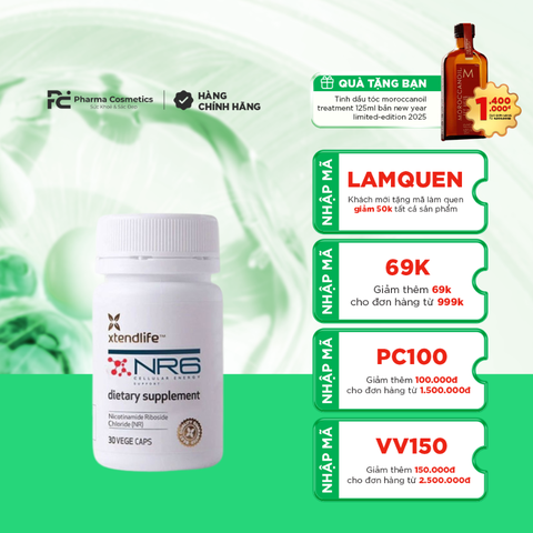 XTEND-LIFE NR6 / VIÊN UỐNG TĂNG SINH NAD TỰ NHIÊN, CHỐNG LÃO HÓA VÀ TĂNG CƯỜNG TUỔI THỌ