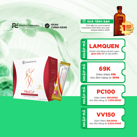 KINOHIMITSU KILOSCUT / BỘT UỐNG GIẢM CÂN VÀ GIẢM MỠ NỘI TẠNG CAO CẤP