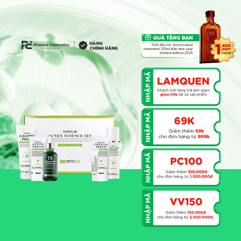 HISTOLAB ACNEX SCIENCE SET / SET DƯỠNG DA DÀNH CHO DA MỤN, KHÁNG VIÊM & GIẢM BÃ NHỜN TẠI NHÀ  