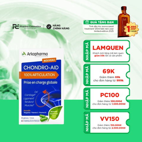 ARKOPHARMA CHONDRO-AID 100% ARTICULATION / VIÊN UỐNG GIẢM ĐAU, KHÁNG VIÊM HỆ KHỚP