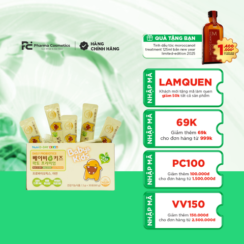 NUTRI D-DAY BABY&KIDS LACTO PREMIUM / MEN VI SINH TRẺ EM