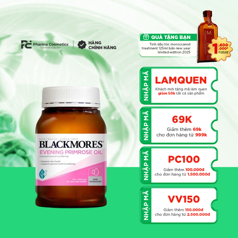 BLACKMORES EVENING PRIMROSE OIL / VIÊN UỐNG CÂN BẰNG NỘI TIẾT, ĐIỀU HÒA KINH NGUYỆT