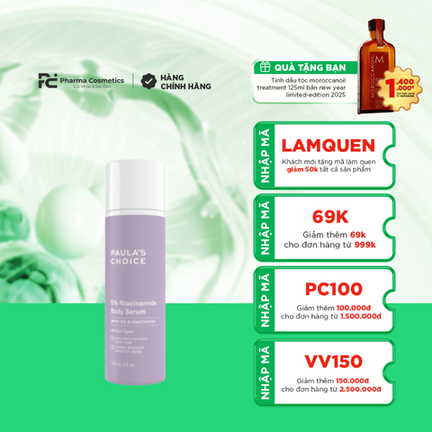 PAULA'S CHOICE 5% NIACINAMIDE BODY SERUM: Tinh Chất Dưỡng Thể Sáng Da, Giảm Thâm & Phục Hồi Toàn Diện Cho Cơ Thể