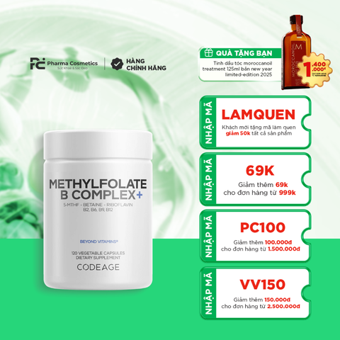 CODEAGE VITAMINS METHYLFOLATE B COMPLEX / VIÊN UỐNG BỔ SUNG VITAMIN B