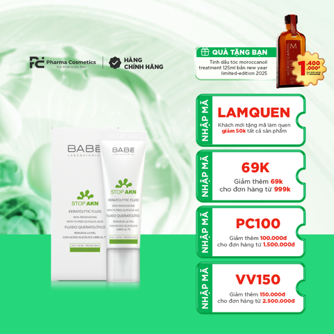 BABE STOP AKN KERATOLYTIC FLUID / TẨY TẾ BÀO CHẾT CHUYÊN SÂU CHO DA DẦU MỤN