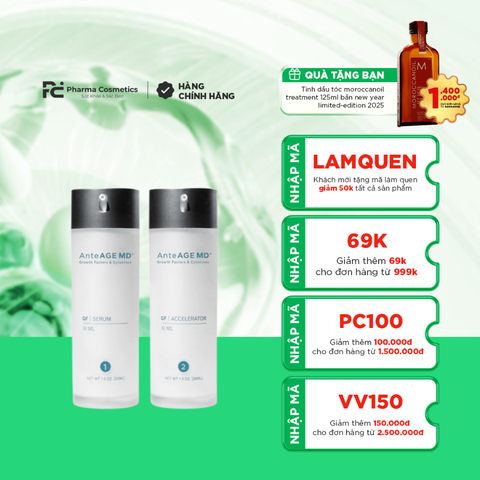 ANTEAGE MD SERUM AND ACCELERATOR/ BỘ SẢN PHẨM THÚC ĐẨY QUÁ TRÌNH TỰ PHỤC HỒI DA