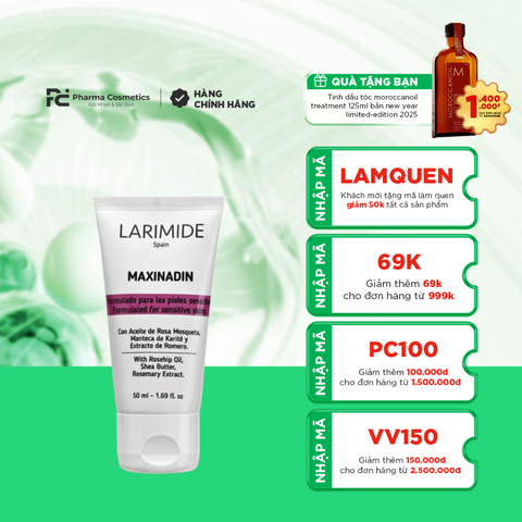 LARIMIDE MAXINADIN / KEM VỚI CÔNG THỨC CHO DA NHẠY CẢM 