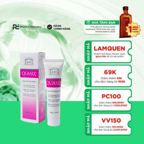 QUASIX CREAM / KEM DƯỠNG CHO LÀN DA ỬNG ĐỎ, ROSACEA 