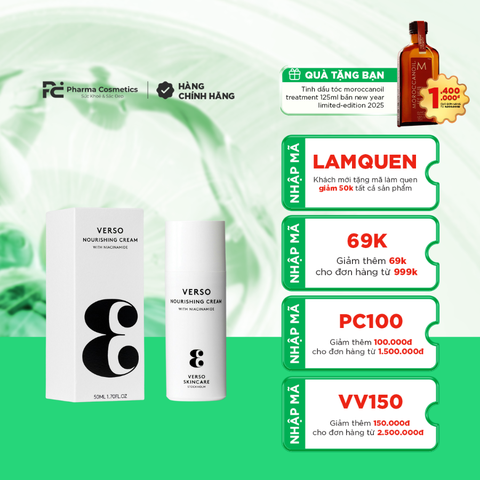 VERSO NOURISHING CREAM / KEM DƯỠNG CẤP ẨM VÀ PHỤC HỒI DA CHUYÊN SÂU ( THUẦN CHAY)