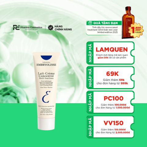 EMBRYOLISSE LAIT CREME CONCENTRE / KEM DƯỠNG ẨM, LÀM DỊU VÀ PHỤC HỒI VÙNG DA BỊ TỔN THƯƠNG