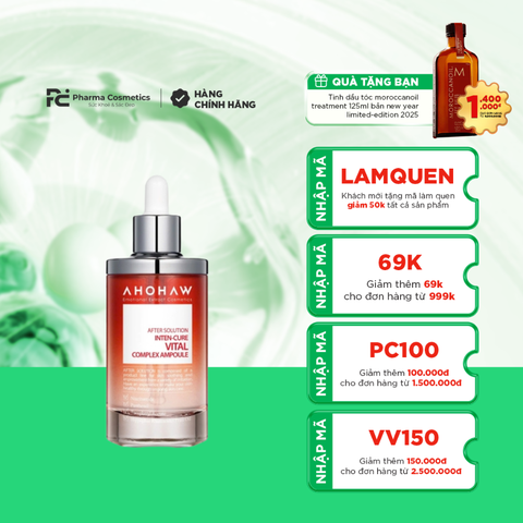 AHOHAW INTEN CURE VITAL COMPLEX AMPOULE / TINH CHẤT DƯỠNG TRẮNG, MỜ THÂM, GIẢM NÁM 