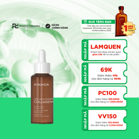 AINHOA COLLAGEN ULTRA FIRMING FACIAL CONCENTRATE / SERUM LÀM SÁNG DA VÀ SĂN CHẮC DA ( THUẦN CHAY)