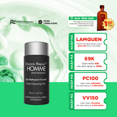 METHODE PHYSIODERMIE PURIFY CLEANSING GEL/ GEL RỬA MẶT SẠCH SÂU, NGỪA MỤN, TÁI TẠO, TRẺ HÓA DA DÀNH CHO QUÝ ÔNG PURIFY CLEANSING GEL