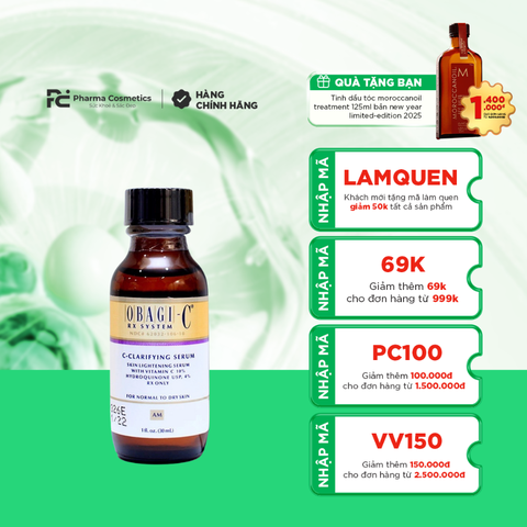OBAGI-C RX C-CLARIFYING SERUM NORMAL TO DRY / SERUM CHỐNG LÃO HÓA, GIẢM THÂM NÁM