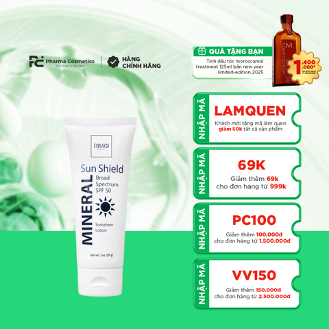 OBAGI MINERAL SUNSHIELD BROAD SPECTRUM SPF 50/ KEM CHỐNG NẮNG
