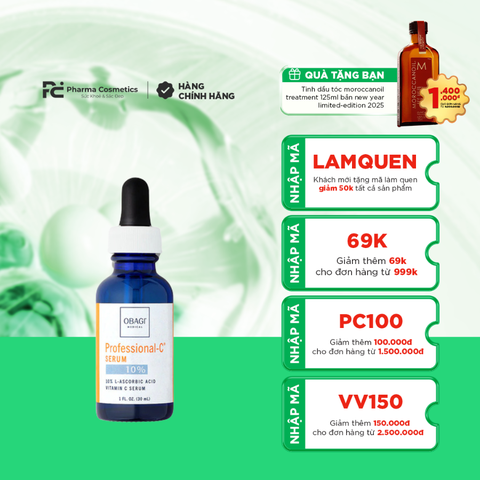 OBAGI PROFESSIONAL C SERUM 10% / SERUM CHỐNG OXY HÓA, LÀM ĐỀU MÀU DA CHỨA VITAMIN C 