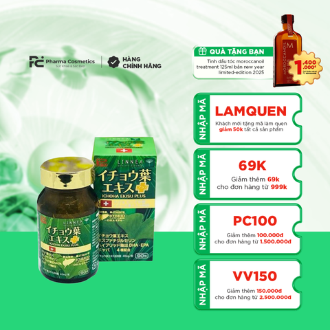 ICHOHA EKISU PLUS / VIÊN UỐNG PHÒNG CHỐNG TAI BIẾN MẠCH MÁU NÃO, ĐIỀU TRỊ CAO HUYẾT ÁP, RỐI LOẠN TIỀN ĐÌNH