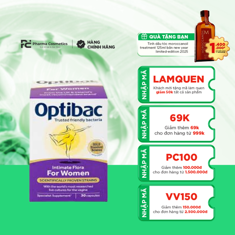 ( Date 12/2026 ) OPTIBAC PROBIOTIC FOR WOMEN/ MEN PHỤ KHOA CHO NỮ GIỚI OPTIBAC PROBIOTIC FOR WOMEN