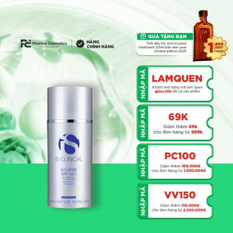 IS CLINICAL ECLIPSE SPF 50+ TRONG SUỐT 300G / KEM CHỐNG NẮNG BẢO VỆ DA CHE KHUYẾT ĐIỂM IS CLINICAL ECLIPSE SPF 50+ TRONG SUỐT 300G