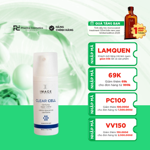 CLEAR CELL CLARIFYING REPAIR CRÈME / KEM KIỂM SOÁT MỤN VÀ ĐIỀU TIẾT NHỜN CHỨA CERAMIDE, BAKUCHIOL VÀ 2% SALICYLIC ACID